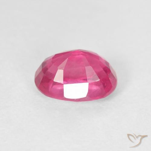 Ruby Gemstone in 7 x 5 mm (calibrated) Size for Sale, Ruby Stone in Deep Magenta Color