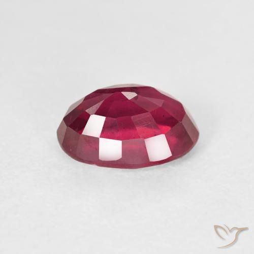 Ruby Gemstone in 7.9 x 5.6 mm Size for Sale, Ruby Stone in Deep Red Color