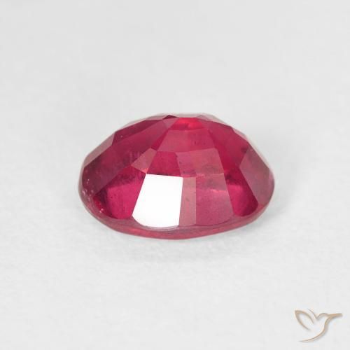 Ruby Gemstone in 8 x 6 mm (calibrated) Size for Sale, Ruby Stone in Light Red Color