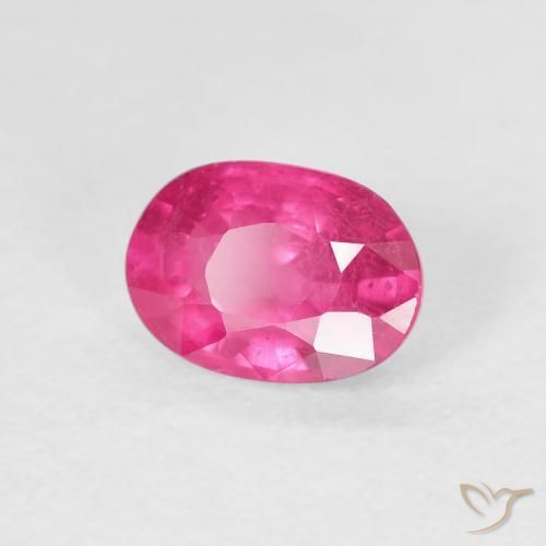 1.16 ct Pink Ruby Stone, Natural Ruby in Oval Facet Shape for Sale