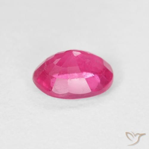 Ruby Gemstone in 7 x 5 mm (calibrated) Size for Sale, Ruby Stone in Deep Magenta Color
