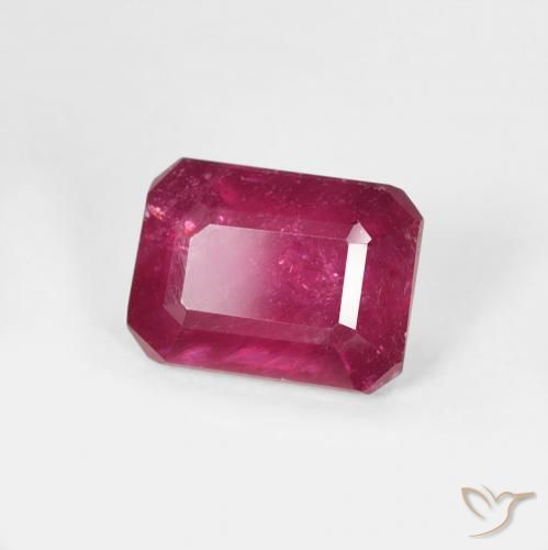 1.50 ct Red Ruby Stone, Natural Ruby in Octagon Step Cut Shape for Sale