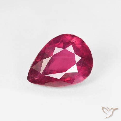 1.70ct Natural Pinkish Red Ruby, Pear Shape, VS