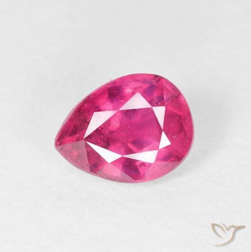 1.51ct Natural Reddish Pink Ruby, Pear Shape, VS