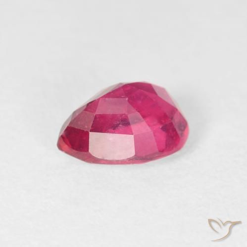 Ruby Gemstone in 7.6 x 5.8 mm Size for Sale, Ruby Stone in Reddish Pink Color