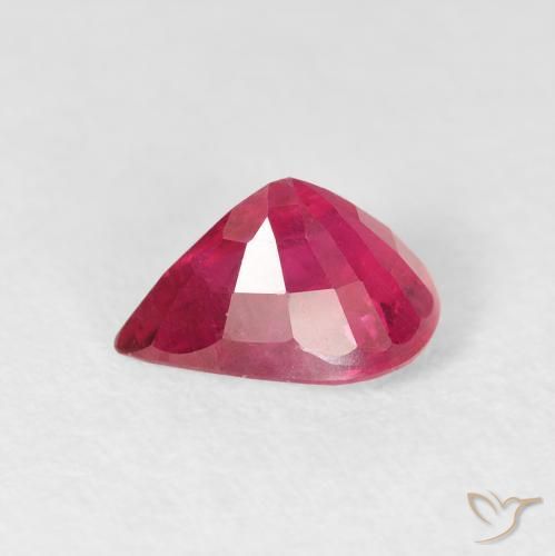 Ruby Gemstone in 8 x 6 mm (calibrated) Size for Sale, Ruby Stone in Pinkish Red Color