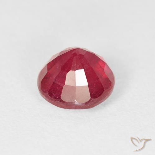 Ruby Gemstone in 7 mm (calibrated) Size for Sale, Ruby Stone in Deep Crimson Color