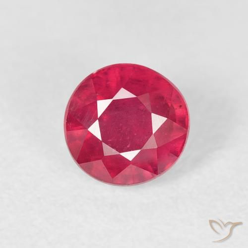 1.01ct Natural Pinkish Red Ruby, Round, VS