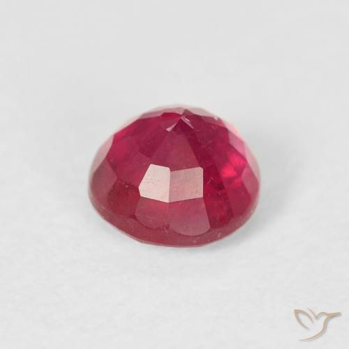 Ruby Gemstone in 5.3 mm Size for Sale, Ruby Stone in Pinkish Red Color