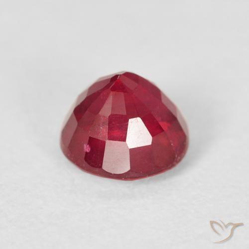 Ruby Gemstone in 6 mm (calibrated) Size for Sale, Ruby Stone in Deep Crimson Color