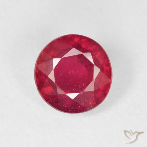 1.50ct Natural Deep Crimson Ruby, Round, VS