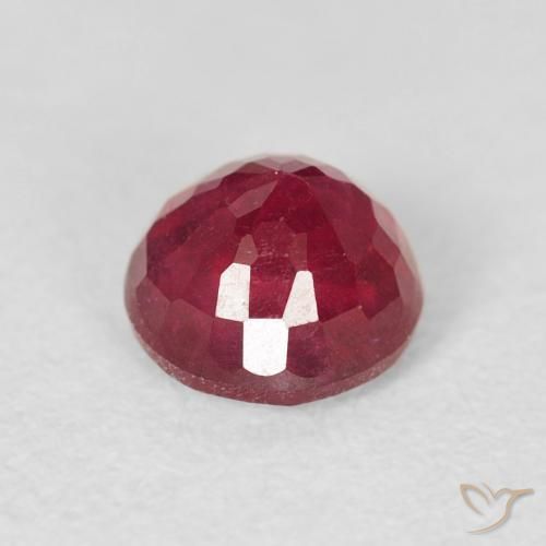 Ruby Gemstone in 6 mm (calibrated) Size for Sale, Ruby Stone in Jam Red Color