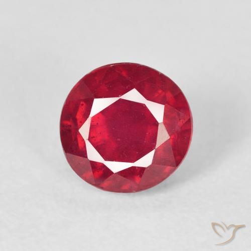 1.37ct Natural Deep Crimson Ruby, Round, VS