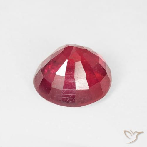 Ruby Gemstone in 6 mm (calibrated) Size for Sale, Ruby Stone in Deep Crimson Color