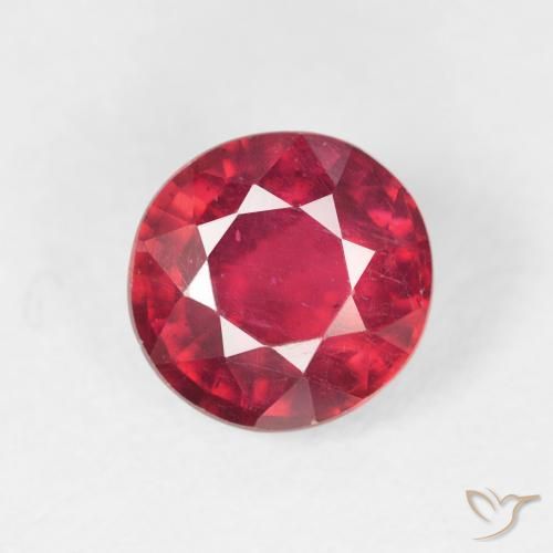 1.62ct Natural Medium Red Ruby, Round, VS