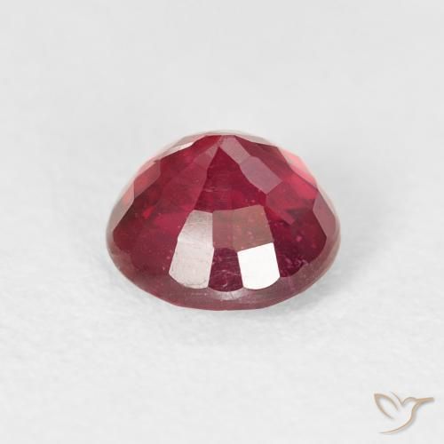 Ruby Gemstone in 6.5 mm (calibrated) Size for Sale, Ruby Stone in Medium Red Color