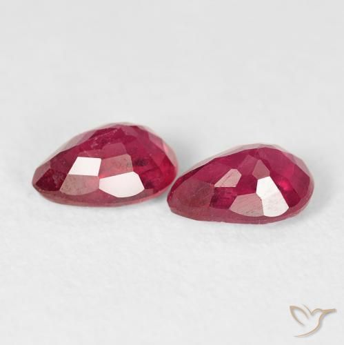 Ruby Gemstones in 6 x 4 mm (calibrated) Size for Sale, Ruby Stones in Medium Red Color