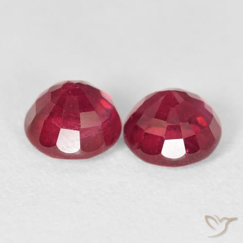 Ruby Gemstones in 6 mm (calibrated) Size for Sale, Ruby Stones in Jam Red Color
