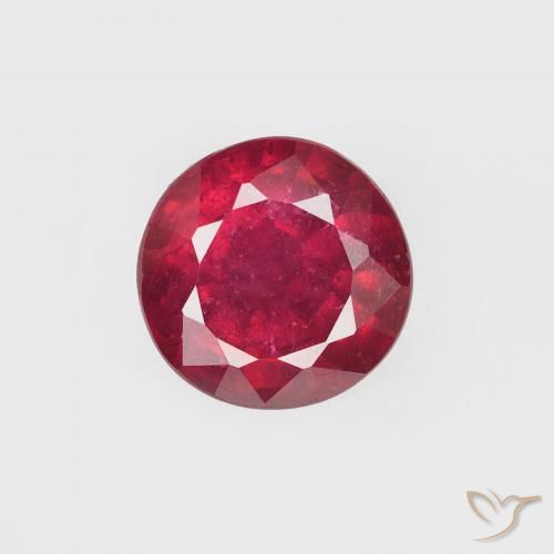 1.39ct Natural Jam Red Ruby, Round, VS