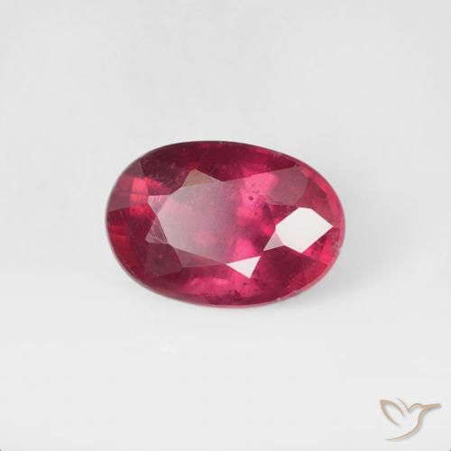 0.76 ct Red Ruby Stone, Natural Ruby in Oval Facet Shape for Sale