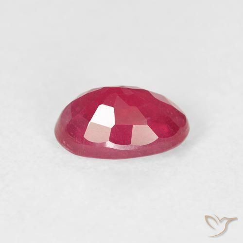 Ruby Gemstone in 6.3 x 4.1 mm Size for Sale, Ruby Stone in Deep Crimson Color