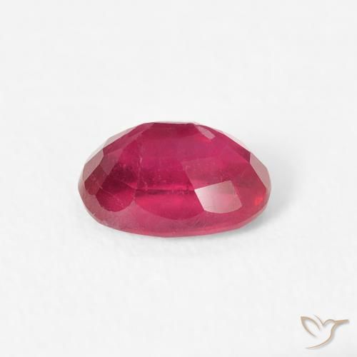 Ruby Gemstone in 6.1 x 4.2 mm Size for Sale, Ruby Stone in Deep Crimson Color