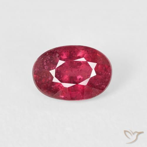 0.84ct Natural Medium Red Ruby, Oval, VS-SI
