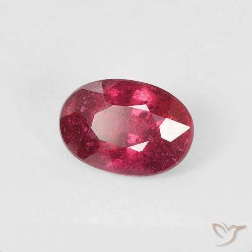 0.84 ct Red Ruby Stone, Natural Ruby in Oval Facet Shape for Sale