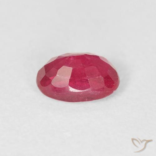 Ruby Gemstone in 6 x 4.3 mm Size for Sale, Ruby Stone in Jam Red Color