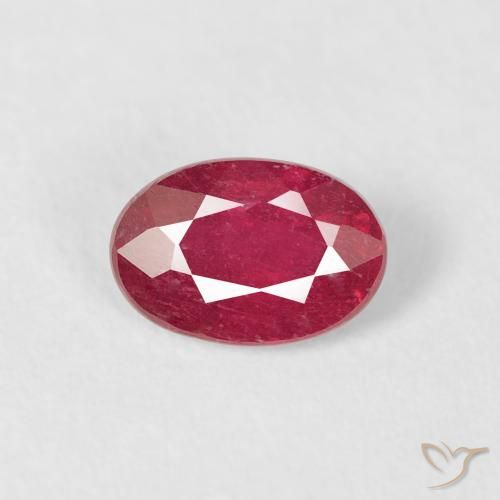 0.75ct Natural Deep Crimson Ruby, Oval, VS-SI
