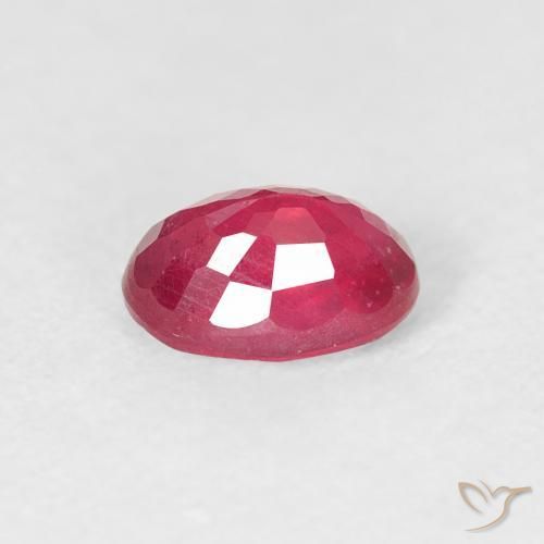 Ruby Gemstone in 6 x 4 mm (calibrated) Size for Sale, Ruby Stone in Medium Red Color
