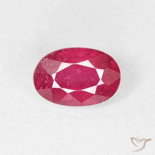 0.78ct Natural Medium Red Ruby, Oval, VS-SI