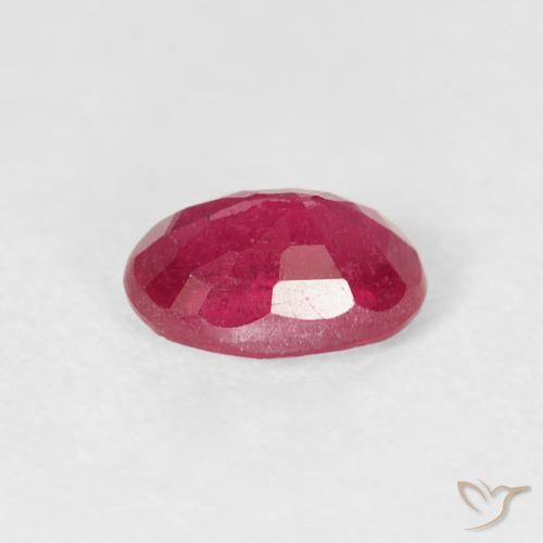 Ruby Gemstone in 6.3 x 4.2 mm Size for Sale, Ruby Stone in Medium Red Color