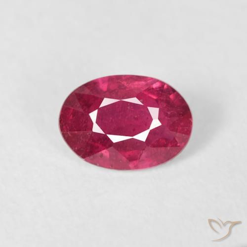 0.58ct Natural Jam Red Ruby, Oval, VS-SI
