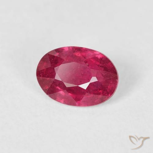 0.58 ct Red Ruby Stone, Natural Ruby in Oval Facet Shape for Sale