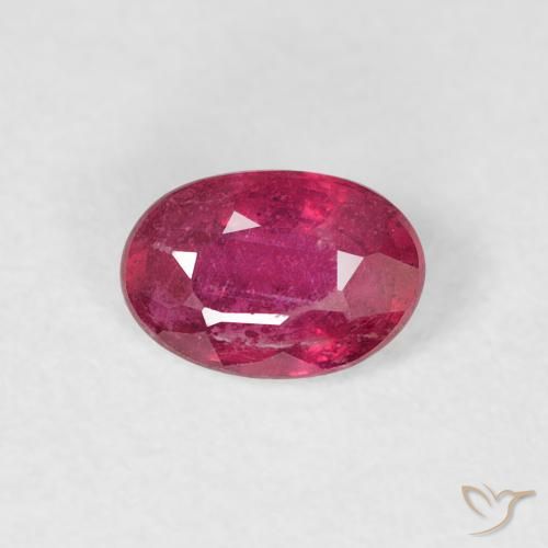 0.58ct Natural Pinkish Red Ruby, Oval, VS-SI