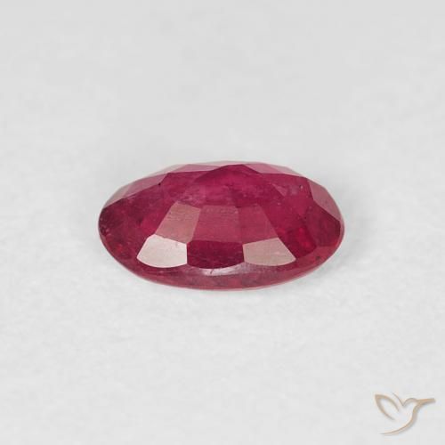 Ruby Gemstone in 6 x 4 mm (calibrated) Size for Sale, Ruby Stone in Pinkish Red Color