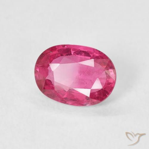 1.01 ct Pink Ruby Stone, Natural Ruby in Oval Facet Shape for Sale
