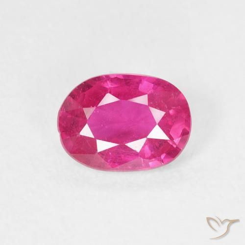 1.03ct Natural Deep Magenta Ruby, Oval, VS-SI