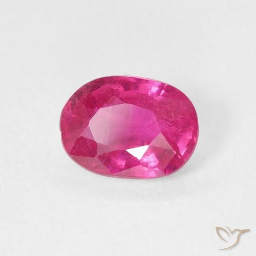 1.03 ct Pink Ruby Stone, Natural Ruby in Oval Facet Shape for Sale