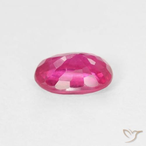 Ruby Gemstone in 7 x 5 mm (calibrated) Size for Sale, Ruby Stone in Deep Magenta Color