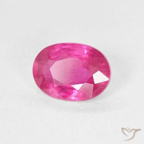 1.06 ct Pink Ruby Stone, Natural Ruby in Oval Facet Shape for Sale