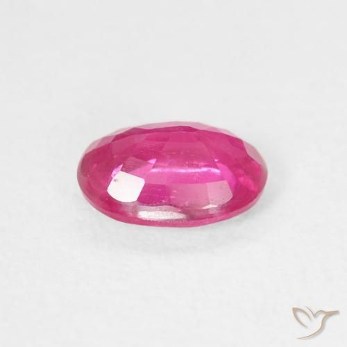 Ruby Gemstone in 7 x 5 mm (calibrated) Size for Sale, Ruby Stone in Dark Pink Color