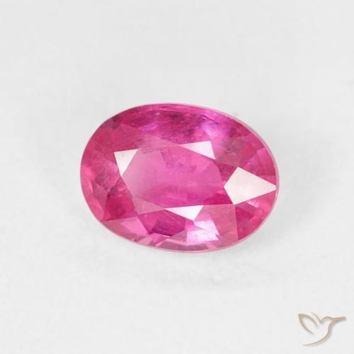1.26 ct Pink Ruby Stone, Natural Ruby in Oval Facet Shape for Sale
