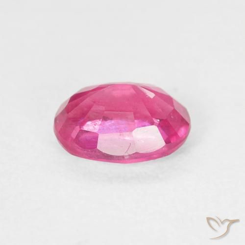 Ruby Gemstone in 7.1 x 5.3 mm Size for Sale, Ruby Stone in Dark Pink Color