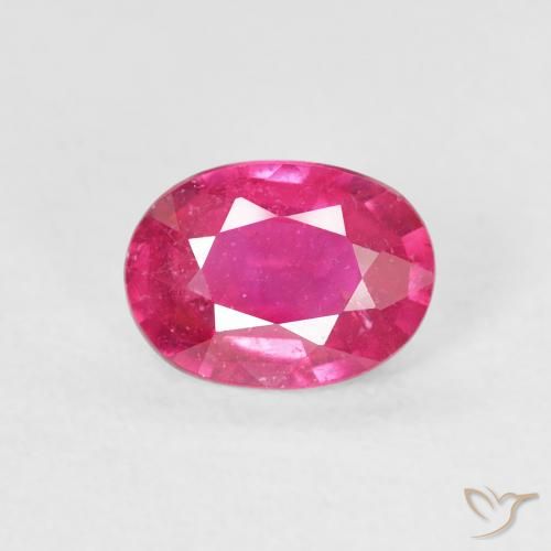 1.12ct Natural Medium Dark-Pink Ruby, Oval, VS