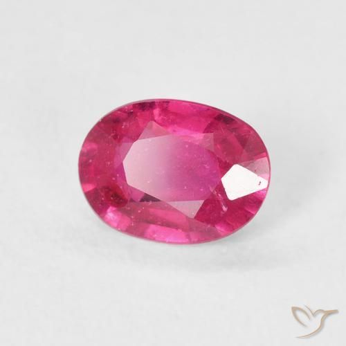 1.12 ct Pink Ruby Stone, Natural Ruby in Oval Facet Shape for Sale