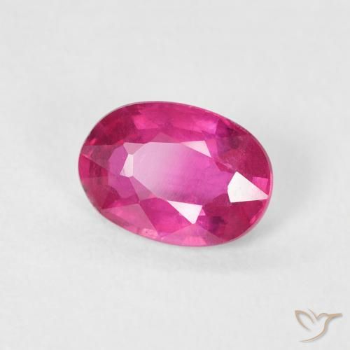 1.04 ct Pink Ruby Stone, Natural Ruby in Oval Facet Shape for Sale