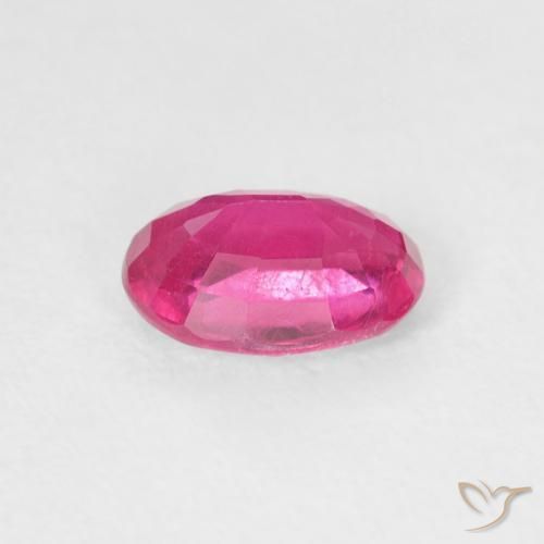 Ruby Gemstone in 7 x 5 mm (calibrated) Size for Sale, Ruby Stone in Dark Pink Color