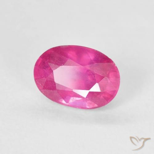 1.31 ct Pink Ruby Stone, Natural Ruby in Oval Facet Shape for Sale